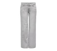 ONLY Onlbrenda Low Wide DNM Cro117 Noos, Denim Grigio Chiaro., (S) W x 34L