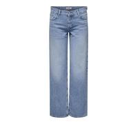 ONLY Onlbrenda Low Wide DNM Cro158 Noos, Denim Light Medium, (S) W x 32L