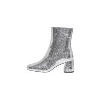 ONLY, Onlbrielle-1 Pu Heeled Boot Donna, argento, 38 EU