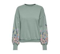 ONLY Onlbrooke L/S O-Neck Flower Swt Noos, Giadeite, XXL Donna