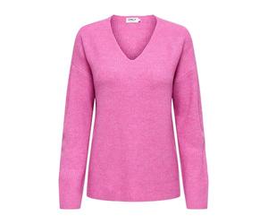 ONLY Onlcamilla - Maglione con Scollo a V L/S Knt Noos, Super Rosa, M