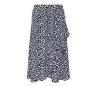 ONLY Onlcarly Gonna Lunga con Volant Donna, Cielo Notturno/AOP: Cielo Notturno con Fiori Ballerini Nuvole, S