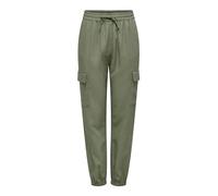 ONLY ONLCARO MW Lin Pull-UP Cargo Pnt Noos, Pantaloni Cargo Donna, Oil Green,
