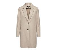 Only - Cappotto taglio lungo color crema-Bianco 34