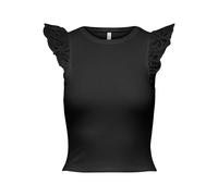 Only Onlcesme Life Lace Tank Top Jrs Canotta, Nero, L Donna