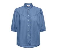 ONLY Onlcharis Life 2/4 Frill Shirt Wvn CC, Media Blu Denim, S Donna