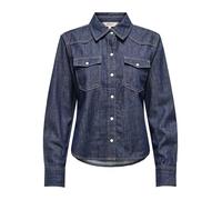 ONLY Onlcharlize LS DNM - Maglietta da Donna AKM Noos, Blu Jeans Scuro, L