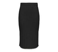 ONLY Onlchick Stitch Mv Skirt Knt Gonna, Black/Detail:Pumice Stone, S Donna
