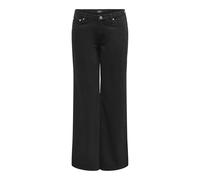 ONLY Onlchris Reg Low Wide DNM Mas411 Jeans, Denim Nero, 28W x 30L Donna