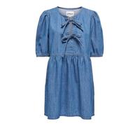 ONLY Onlclara Puff Bow Dress DNM AKM, Media Blu Denim, M Donna