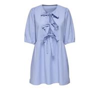 ONLY Onlclara Tessa Life SS Bow Dress Wvn, Serenity, XS Donna