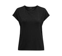 ONLY Onlclaudia S/S Glitter Stripe Top Jrs T-Shirt, Nero, M Donna