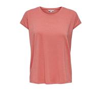 ONLY Onlclaudia S/S Stripe Jrs Top Basic con Scollo A V E Dettaglio Glitter, Pesca della Georgia, S Donna