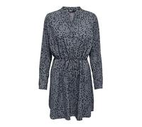 ONLY Onlcory L/S V-Neck Tunic Wvn Noos, Vestito Donna, Blu (Blue Indigo/AOP: Black Leo), S