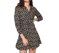 ONLY Onlcory L/S V-Neck Tunic Wvn Noos, Vestito Donna, Nero/AOP: Sarah Ditsy Flower, S