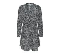 ONLY Onlcory L/S V-Neck Tunic Wvn Noos, Vestito Donna, Nero/Maria White Grey Disty, XS