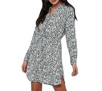 ONLY Abito camicia 'Cory' crema / blu scuro / verde / bianco, Taglia 34