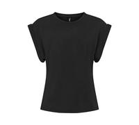 ONLY Onldahlia S/S Text Fold-Up Top Box Jrs T-Shirt, Nero, M Donna