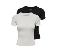 Only Onleasy S/S Top CS Jrs 2 Pack Onleasy S/S Top CS Jrs - Confezione da 2 Donna (Pacco da 2)