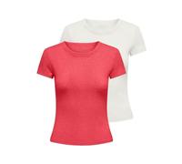 Only Onleasy S/S Top CS Jrs 2 Pack Onleasy S/S Top CS Jrs - Confezione da 2 Donna (Pacco da 2)