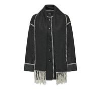 ONLY Onlelba Life Scallop Edge Scarf Coat Otw Cappotto, Grigio, M Donna
