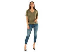 ONLY Onlelise S/S V-Neck Top Jrs T-Shirt, Kalamata, M Donna