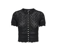 ONLY Onlelke Life SS Pearl Cardigan CC Knt, Nero, M Donna