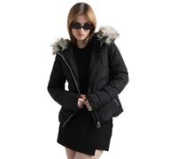 ONLY Onlellan-Giacca Trapuntata con Cappuccio Life CC Otw, Nero, L Donna