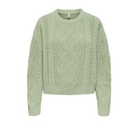 ONLY Onlelly Life LS Cable O-Neck CC Knt da Donna, Desert Sage, S