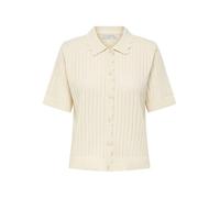ONLY Onlelma Polo S/S Knt Noos Cardigan A Maniche Corte per La Vita Quotidiana, Egret, M Donna