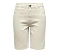 ONLY ONLEMILY HW Long Shorts RW Ecru Noos Pantaloncini, Beige, 35 Donna