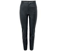 Only Donna ONLEMILY HW ST Ank Faux Leather Pnt Noos Pantaloni, Black, M/30