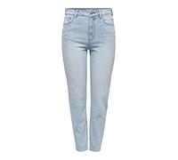 ONLY Onlemily HW STR Raw CR AK Mas440 Noos Jeans, Mix Blu Chiaro, W26 Donna