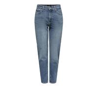ONLY Onlemily HW Straight Ank DNM Azg611, Blu Jeans Scuro, 29W x 30L Donna