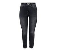 ONLY Onlemily Icon HW STR Ank DNM Cro304 Noos Jeans, Nero delavé, 31W x 32L Donna