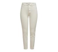 ONLY Onlemily Life HW St Raw Crpank col Noos Jeans, Ecru, 30/30 Donna
