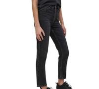 Only - Emily - Jeans dritti a vita alta alla caviglia nero slavato W25 L32
