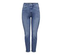 ONLY - Emily - Jeans alla caviglia dritti a vita alta lavaggio blu medio W29 L30
