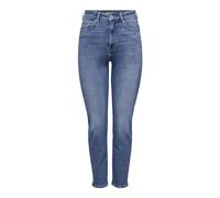Only Onlemily Stretch HW St AK DNM Cro571noos Jeans, Medium Blue Denim, 25W x 30L Donna
