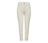 ONLY Onlemily Stretch HW STR Ank DNM Noos Pantaloni Jeans, Ecru, 29W x 30L Donna