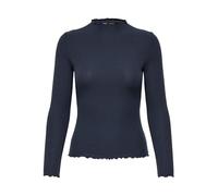 ONLY Onlemma L/S Noos Jrs-Maglietta a Collo Alto Maglia a Maniche Lunghe, Blue/Dettaglio: mélange, M Donna