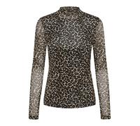 ONLY - Top accollato trasparente leopardato-Marrone 38