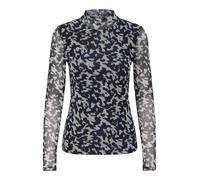 ONLY - Top trasparente accollato con stampa animalier-Blu 36