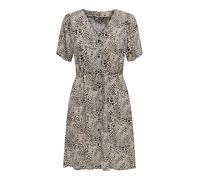 ONLY Onlevida S/S Short Dress Wvn Noos Abito con Bottoni E Cintura, Pumice Stone, L Donna