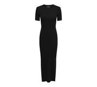 Only Onlfenja Life S/S O-Neck Long Dress Jrs, Nero, M Donna
