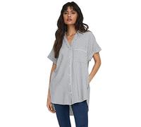 ONLY ONLFENNA S/S Loose Shirt Wvn Noos Bluse, Cloud Dancer/Stripes:Iron Gate Stripe, XS, Cloud Dancer/Stripes:Iron Gate Stripe, XS