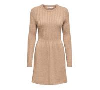ONLY Onlfia LS Cable Dress Knt Noos, Cocco tostato, S Donna