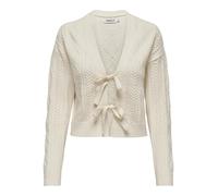 ONLY Onlfia LS String Cardiga Knt Noos Maglione Cardigan, Bianco e Grigio, S Donna