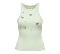 ONLY Onlfiliz Life S/L Stone Tank Top Box Jrs, Giglio Verde, XS Donna