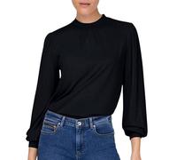 Only Onlfree Life L/S Modal Highneck Top Jrs Camicia da Donna, Nero, XS